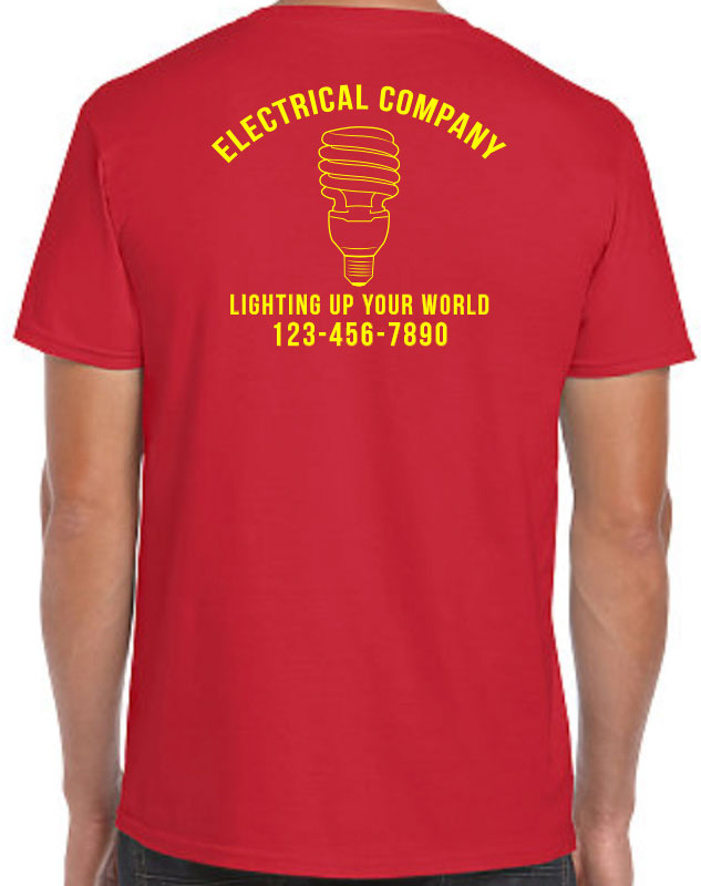 Electrical Company T-shirt back imprint