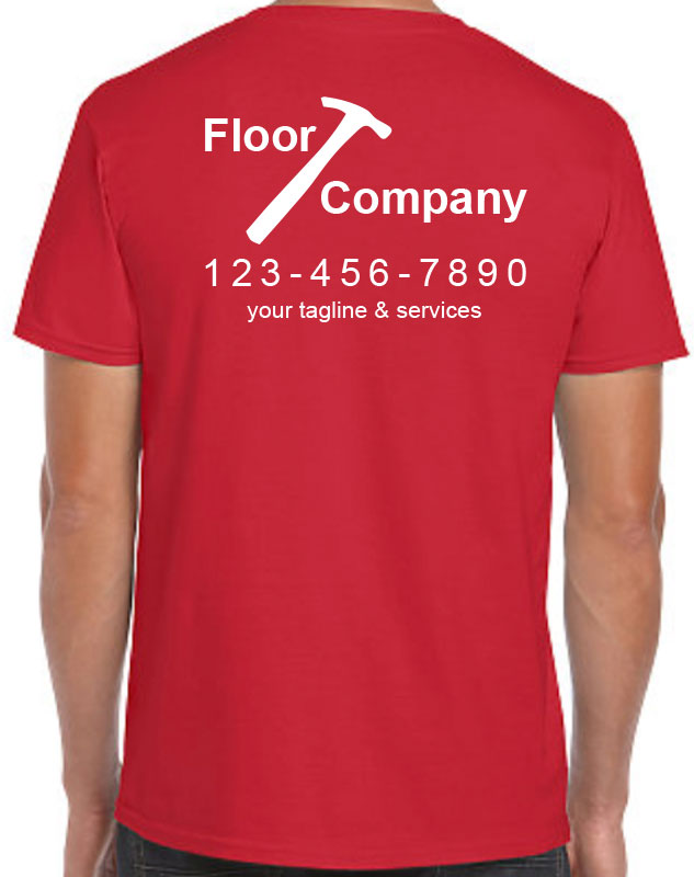 Flooring Contractor Work Shirt back imprint