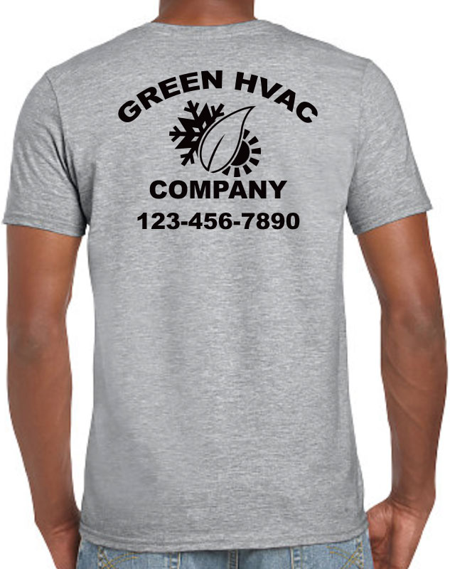 Go Green HVAC T-Shirt with back imprint