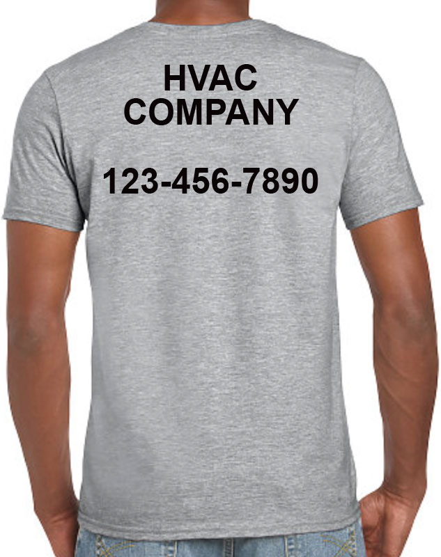 HVAC Technician Tee Shirt back imprint