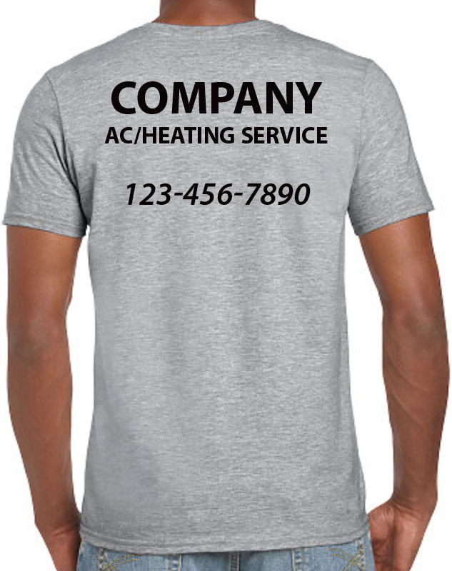 Professionally Designed HVAC Uniform Shirts back