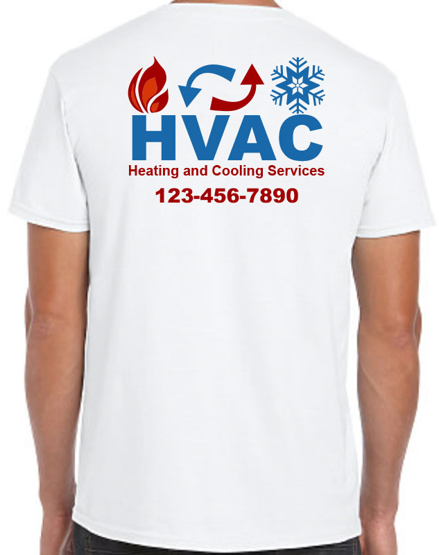 HVAC Work Uniform with Logo - Full Color with back imprint