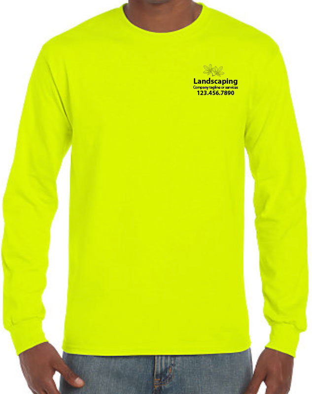 Landscaping Company Work Shirt with front left imprint