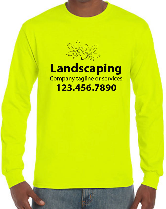 Landscaping Company Work Shirt with front imprint