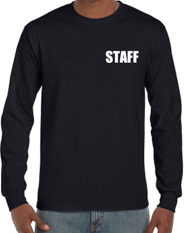 Long Sleeve Standard Staff T-Shirt front left imprint