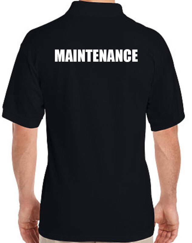 Maintenance Staff Polo Shirts with back imprint