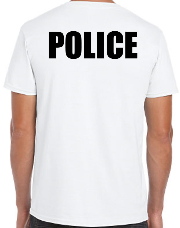 Personalized Police Work Uniforms back imprint