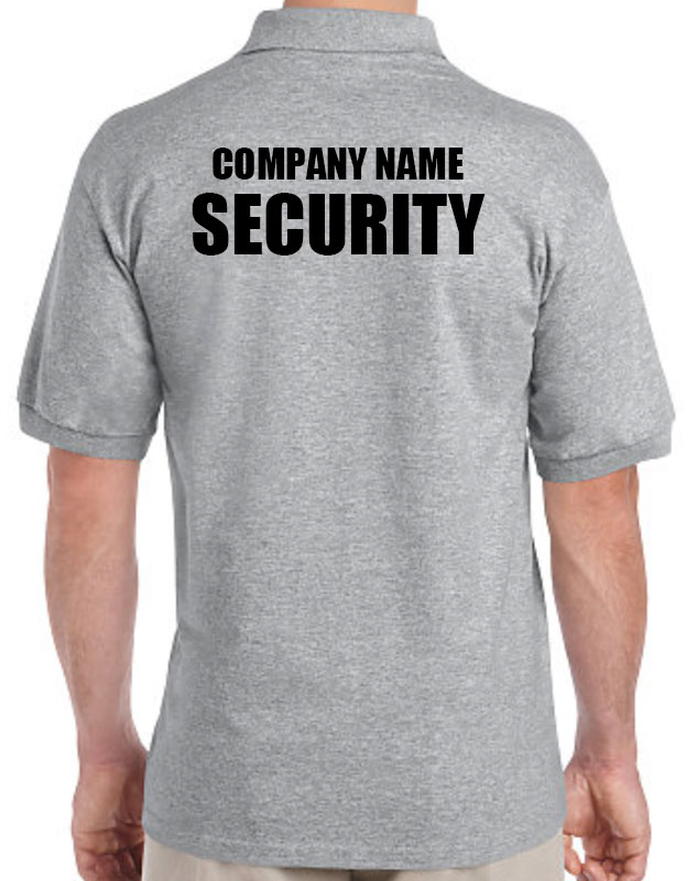 Customized Security Polos with Security Badge back imprint