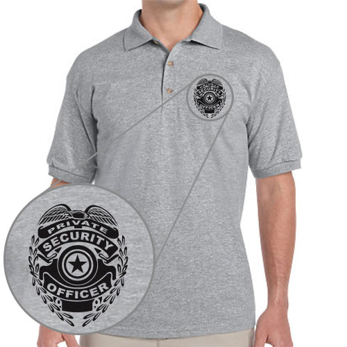 Customized Security Polos with Security Badge
