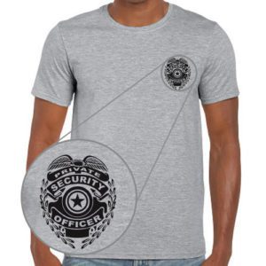 Customized Security Tshirts with Security Badge