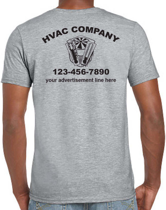 Heating & Air Conditioning Work Shirt with back imprint