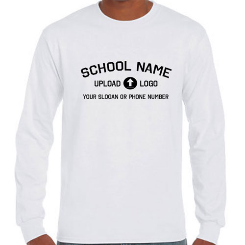 Long Sleeve School Shirts Custom Printed