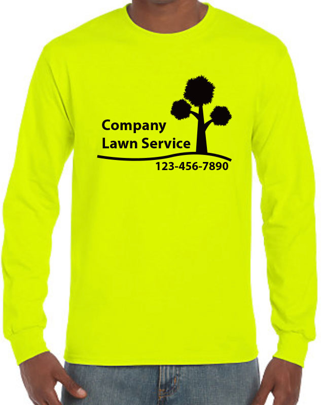 Long Sleeved Landscaping Shirts 121 with front imprint