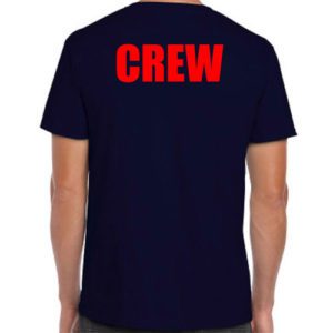 Blue Crew shirts- Red Imprint