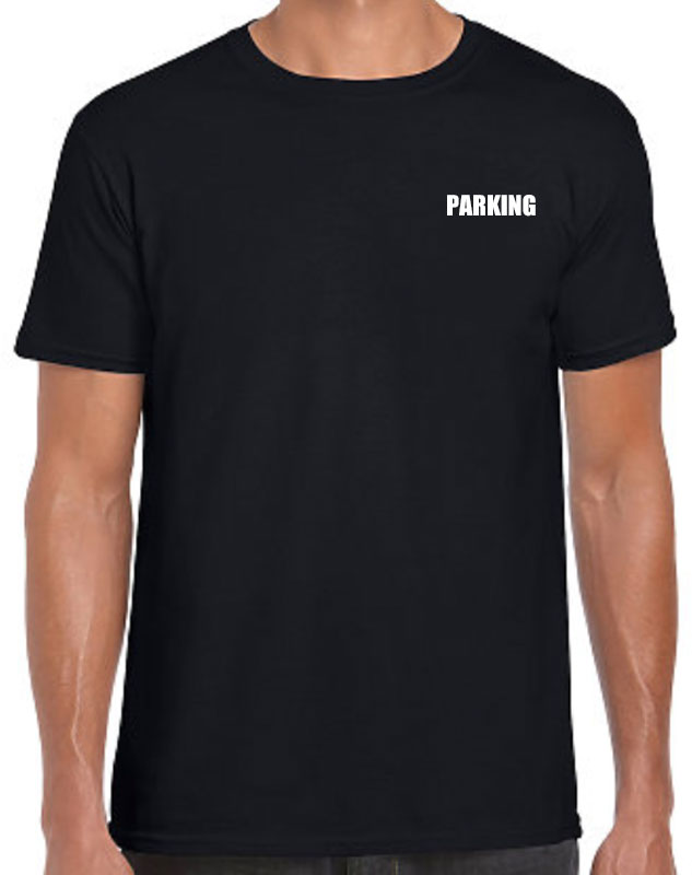Parking Staff T-Shirt front left imprint