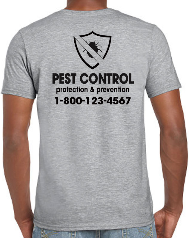 Pest Control Shield Tshirt with back imprint