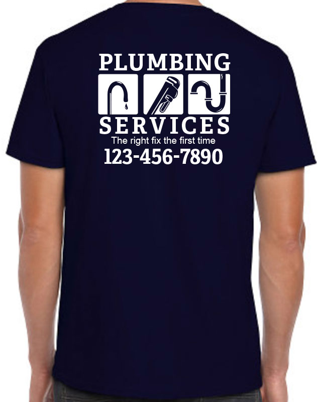 Plumbing Service Uniform back imprint