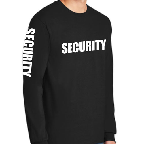 Long Sleeve Security Shirt with sleeve printing
