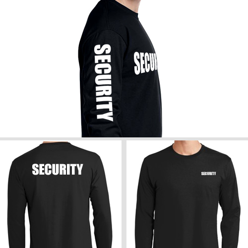 Long Sleeve Security Shirt with sleeve printing Long Sleeve Security Shirt with sleeve printing