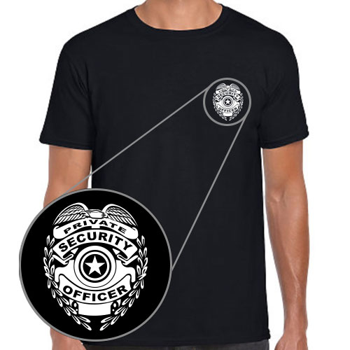 Standard Security Tshirts with Security Badge