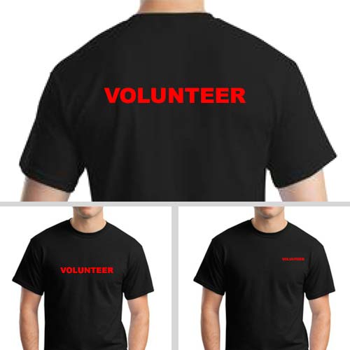 Volunteer Shirts: Charity & Event Group Volunteer T-shirts
