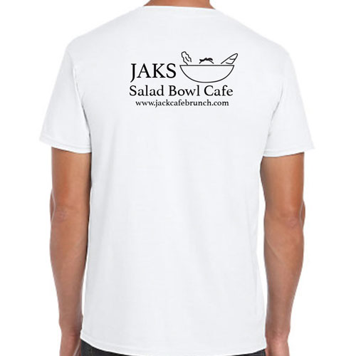 White Restaurant Staff Shirt with Salad Logo