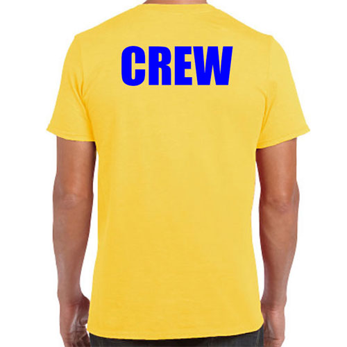 Yellow Crew shirts - Blue Imprint