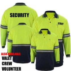 Reflective Long Sleeve Polos