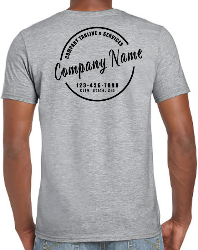 Personalized Company Uniform with back imprint