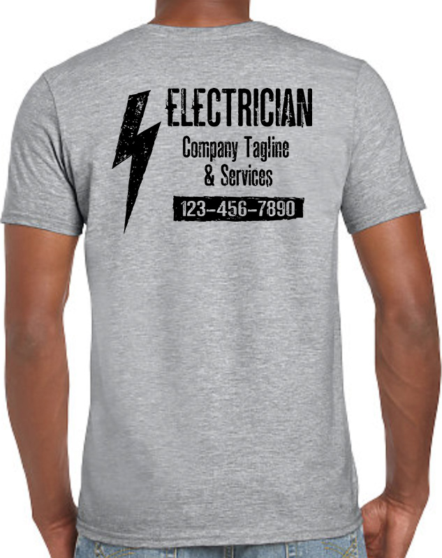 Electrician Lightning Uniform - Back Imprint