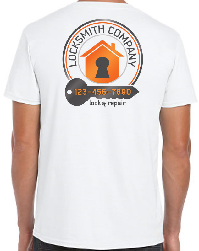 Home Locksmith Uniforms with back imprint
