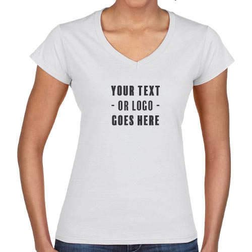 Custom Printed V-Neck Tees for Women | TshirtbyDesign.com