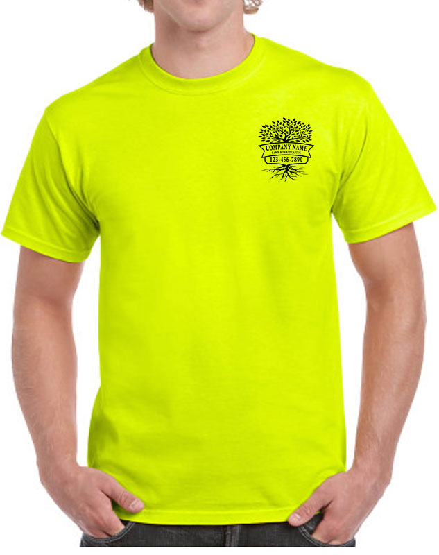 Tree & Lawn Work Shirt with front left imprint