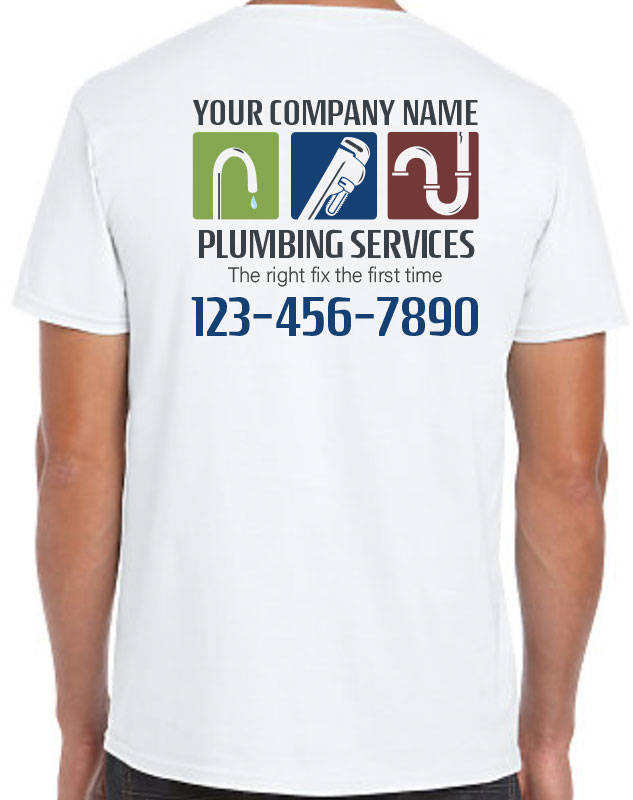 Full Color Plumbing Services Uniform with back imprint