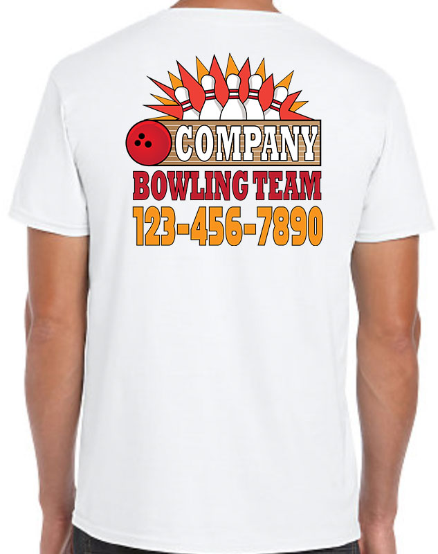 Custom Bowling Team Shirts Back Imprint