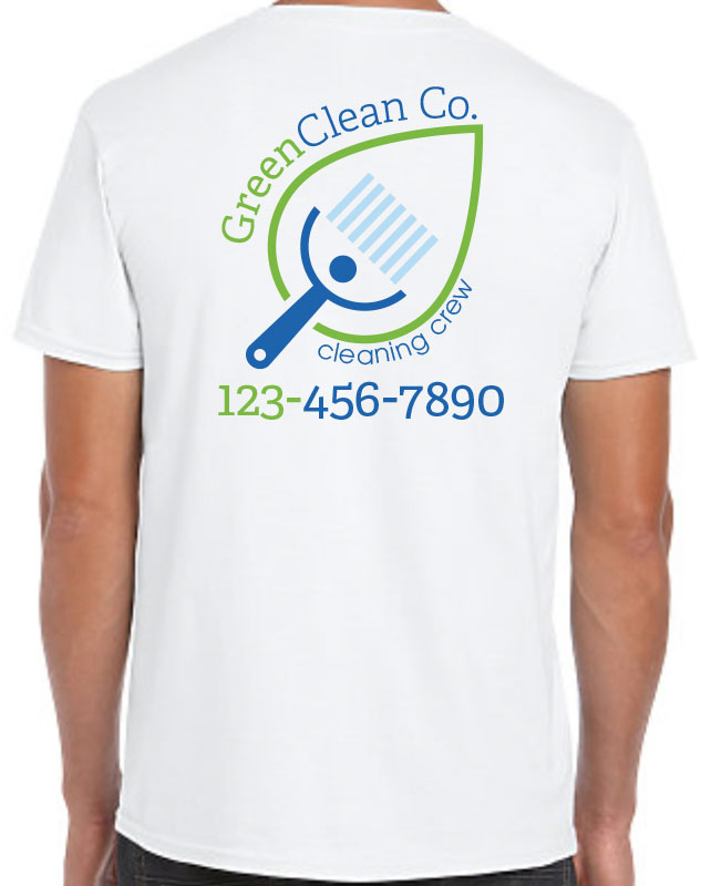 Eco Cleaning Staff Shirts back imprint