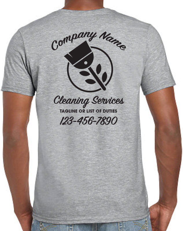 Organic House Cleaning Uniforms with back imprint