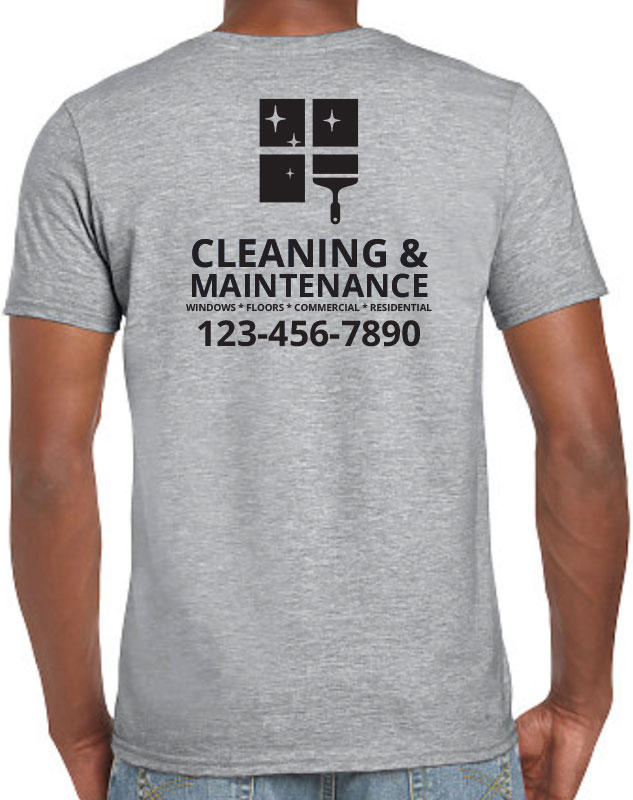 Window Cleaning Work Shirts with back imprint