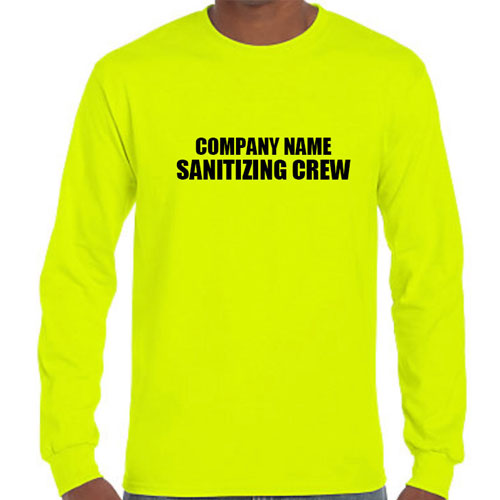 Custom Printed Sanitizing Crew Shirts | TshirtbyDesign.com