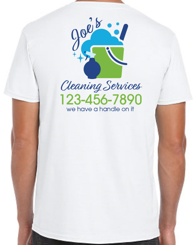 Cleaning Supplies Custom Shirts with back imprint