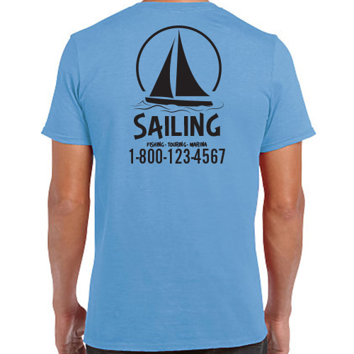 Custom Sailboat Shirts with back imprint