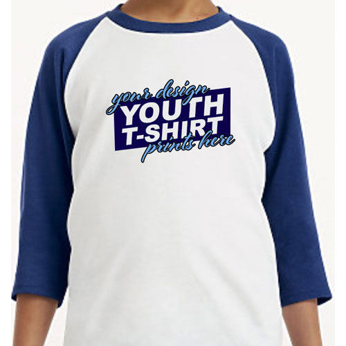 Custom Raglan Youth Shirts - Full Color