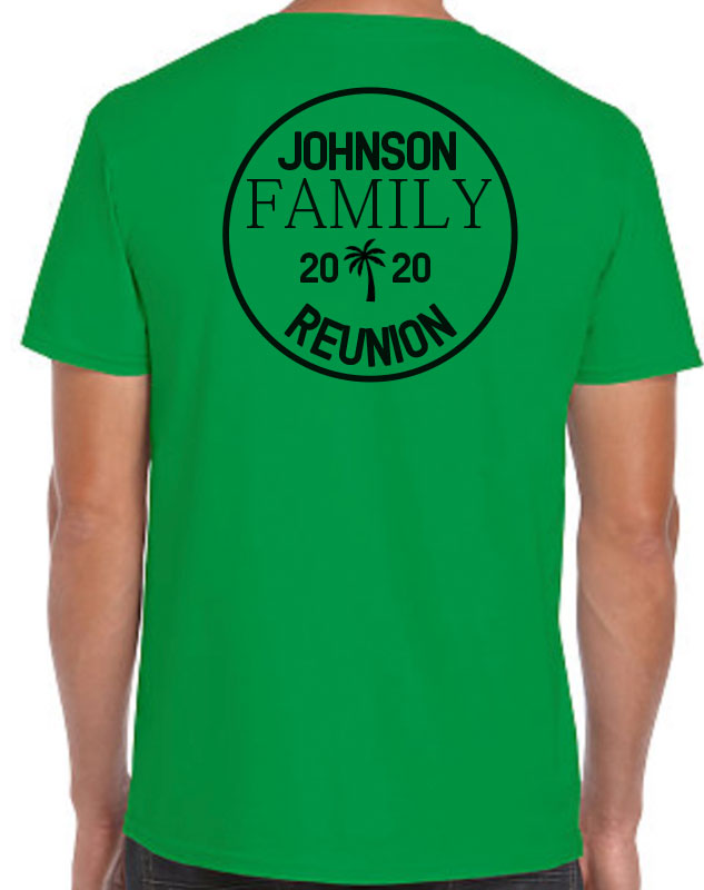 Personalized Family Reunion Shirts - Back Imprint