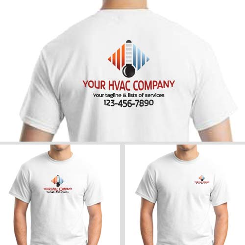 hvac-fc-505 HVAC Uniforms with Thermometer Logo