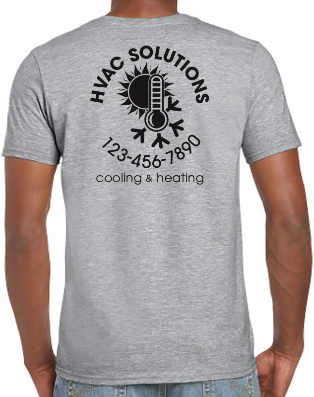 HVAC Work Shirts with Temp Logo with back imprint