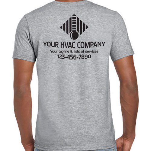 HVAC Work Shirts with Thermometer Logo