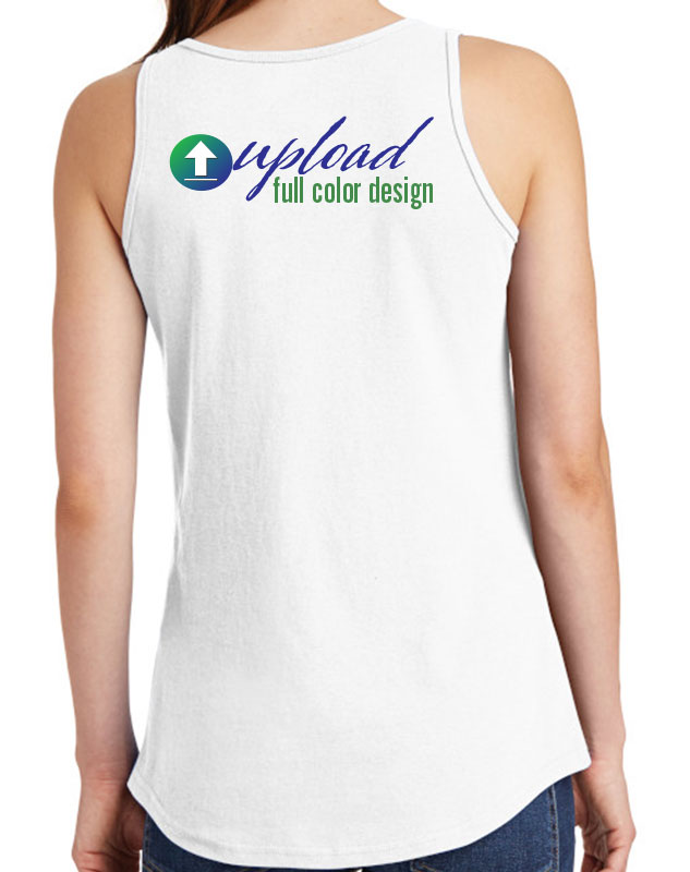 Customized Ladies Tank Tops with back imprint
