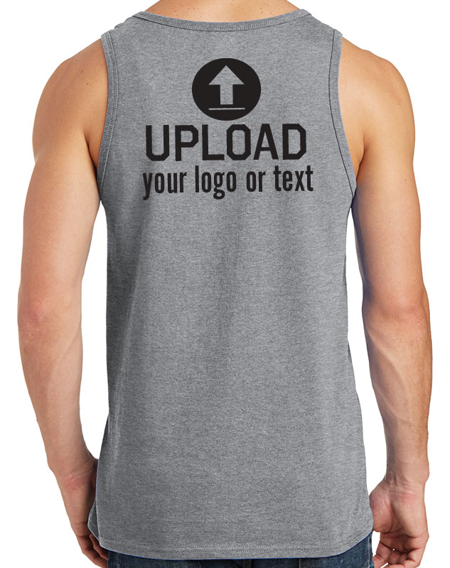 Customized Tanks Tops for Men with back imprint