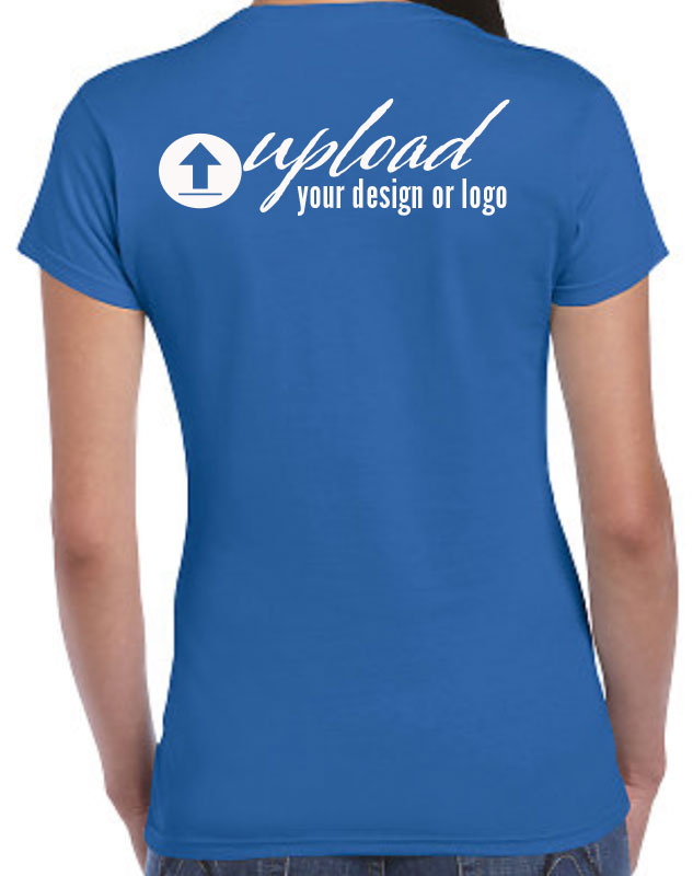 Personalized Softstyle Ladies T-Shirts with back imprint