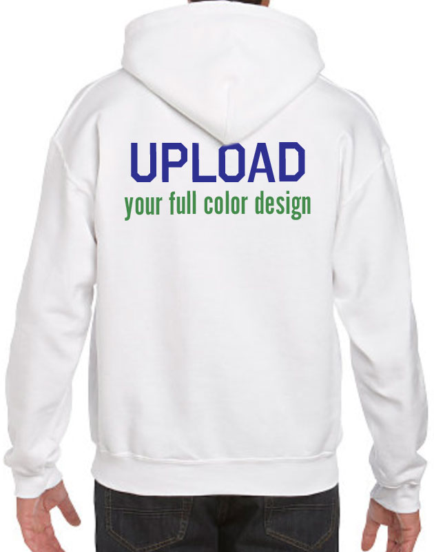 Full Color Custom Printed Hoodies back imprint
